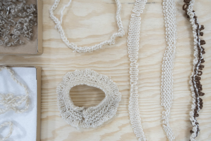 Threads. Knitted objects.
