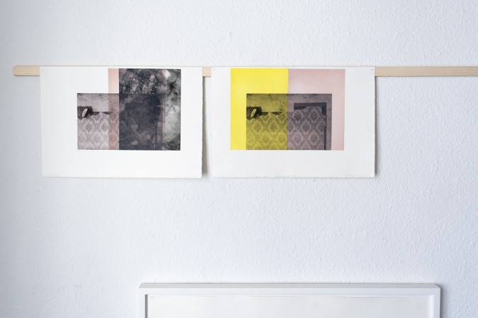 Loving Soft Rose #1.3 og #1.2. E.t. Photogravure, Hahnemühle, 27x40. Munk&Jerichau 2020. Poto Birgitte Munk