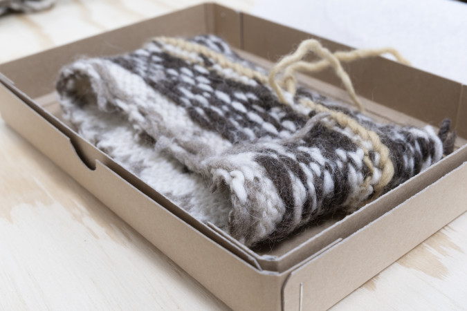 Threads. Knitted objects.