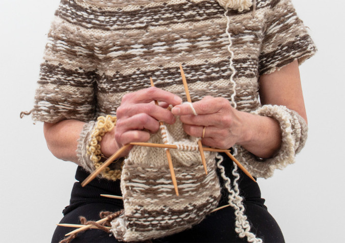 Birgitte Munk, Threads. Knitting process.